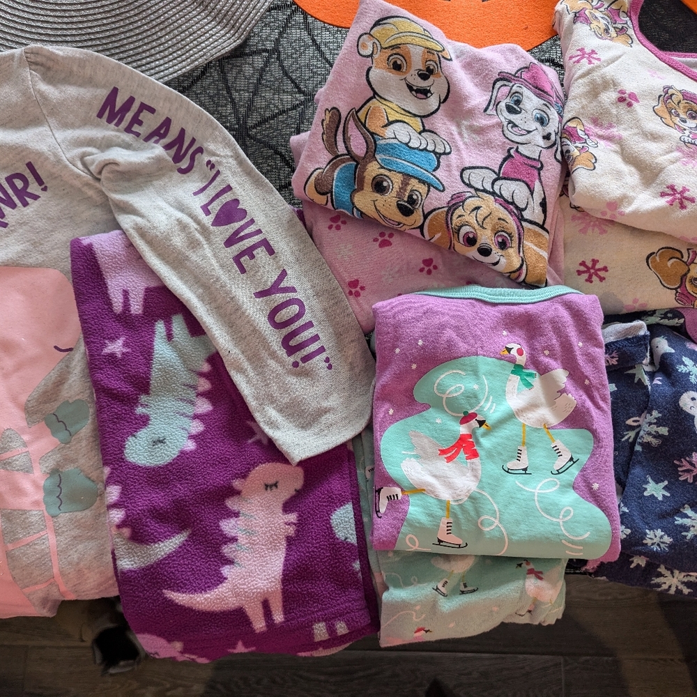 5T girls winter pajamas